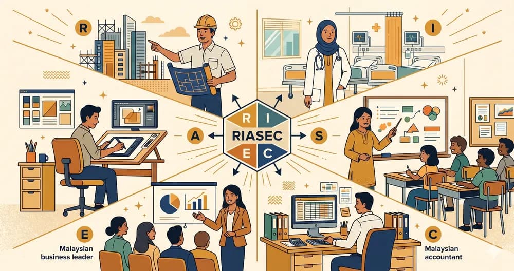 Pelbagai pilihan kerjaya berdasarkan jenis personaliti RIASEC