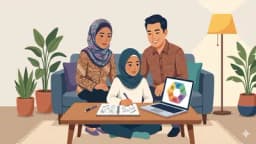 Ibu bapa berbincang dengan anak remaja secara mesra dan terbuka tentang masa depan