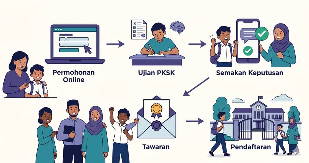 Carta alir proses permohonan masuk sekolah berasrama penuh Malaysia