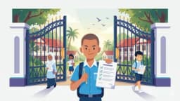 Borang permohonan sekolah berasrama penuh Malaysia di atas meja pejabat