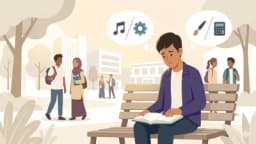 Pelajar universiti kelihatan tertekan dan tidak bermotivasi di meja belajar