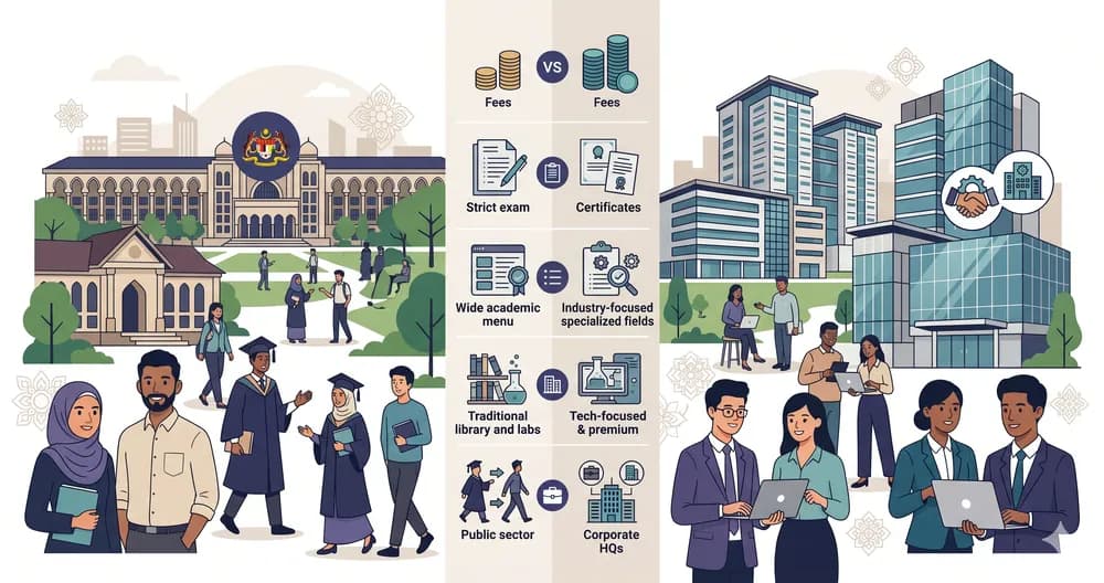Perbandingan kampus IPTA dan IPTS Malaysia dari pelbagai aspek