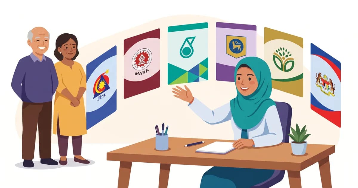 Kolaj logo institusi terkemuka Malaysia yang menawarkan biasiswa kepada pelajar cemerlang
