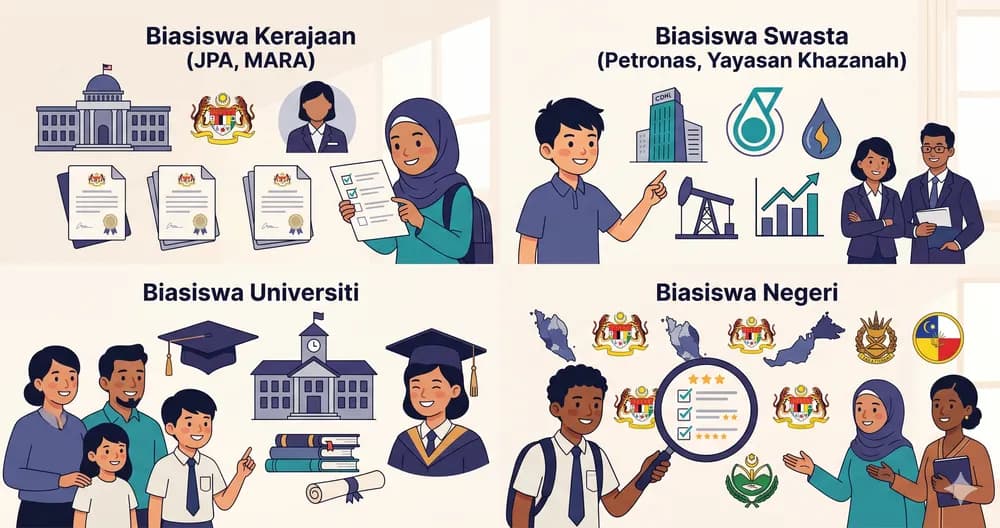 Senarai biasiswa Malaysia yang komprehensif untuk pelajar lepasan SPM